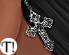 T! Silver Cross Earrings