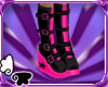 punky black & pink boots