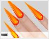 Orange Dainty Nails