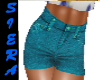 Shorts jeans in teal