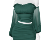Roma Crinkle Dress Green