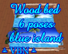 Wood bed with 6 p blue