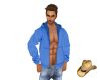Blue Open Hoodie