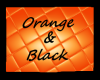 Orange & black sofa set
