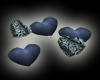 Blue heart pillows