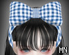Gingham bow ♡ blue
