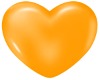 Orange Puffy Heart