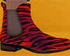 Red Tiger Stripe Chelsea Boots (M)