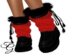 Black & Red Boots