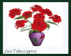Red Flowers Vase