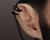 Earring Black Chain
