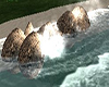 Stone Rocks Wave Splash