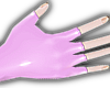 B! pink gloves pvc m