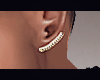 $ x Gold Stud Earring