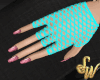 S-Short Net Gloves, Teal