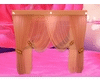 Peach Lit Drapes&Roses