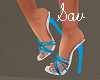 Blue/Wht Sandals