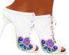 SEXY FLOWER WHITE SHOES