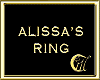 ALISSA'S RING