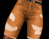 Burnt Orange Jean Shorts
