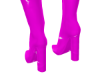 Pink Latex Doll Boots