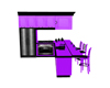 purple and black kitchen
