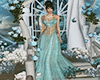blue royalty gown