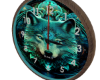 green wolf clock