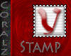 Red "V" Stamp