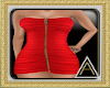 (AL)Ruche Dress Red