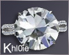 K silver diamond ring