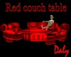 Red couch table