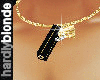 HB* Gold Gun Necklace M