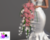 bride boquet pink white
