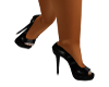(T) Black heels w/webs