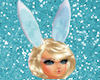 Animated Bunny Ears Blue