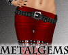 CEM Red Spiked Pants