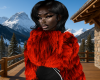 Zariah Fur Coat Red