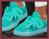 Teal Bow Sneakers