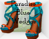 Paradise Blue Wedges