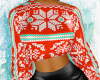 Snowflake Red Sweater F