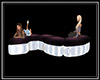 Purple Silver Curvy Sofa