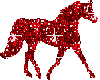 GLITTER RED HORSE