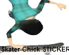 Skater Chick Sticker !