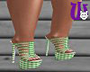 Spring Gingham Heels grn