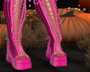 punk pink boots