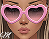 m: Pink Herat Glasses