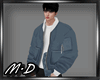 -MD-Blue Bomber jacket