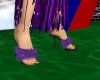 purple fuzzy heels
