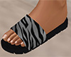 Gray Tiger Stripe Sandals (F)